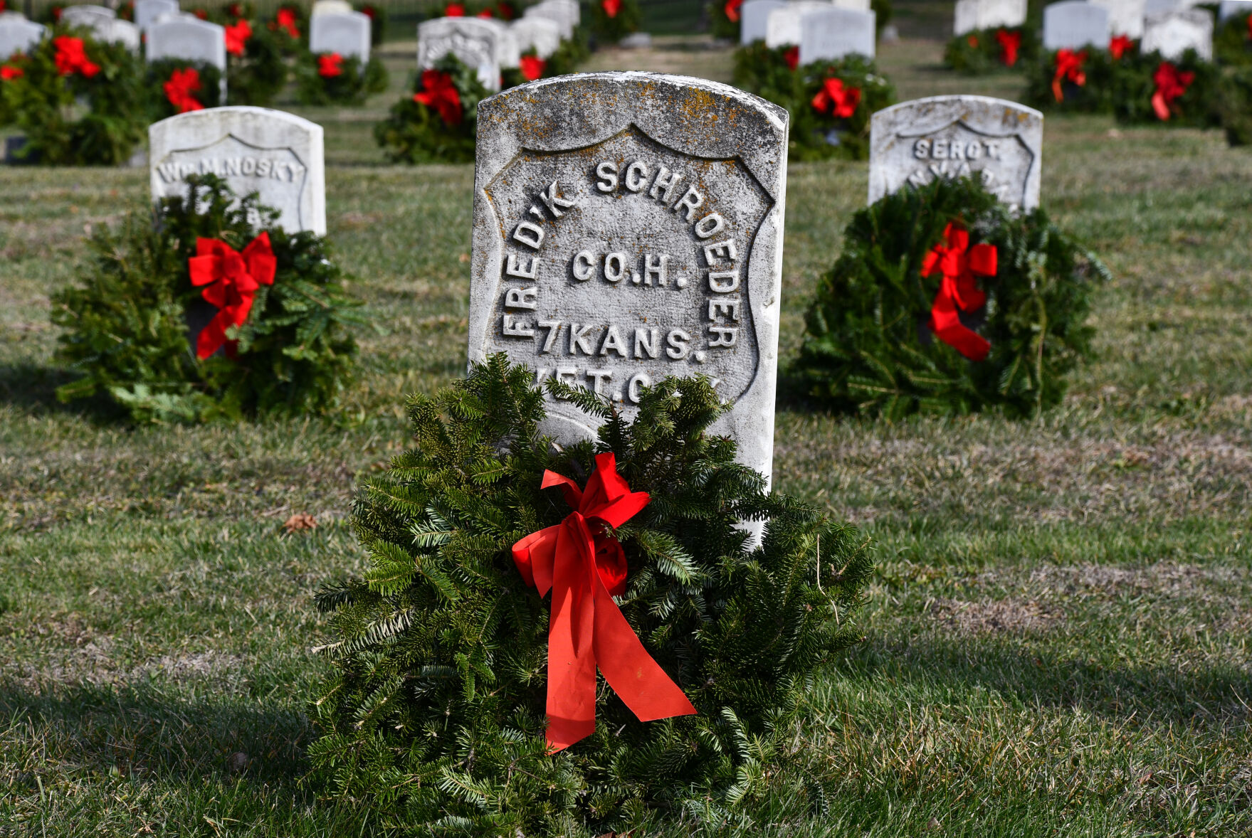 Frederick Schroeder's grave receives a wreath